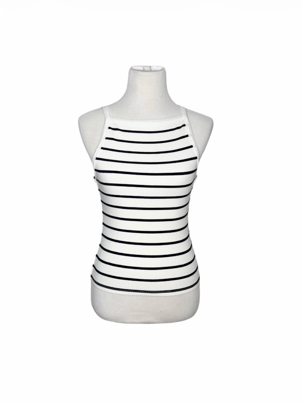 We The Free Free People Striped Ribbed Tank Top | Size Small